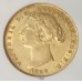 AUSTRALIA 1868 . ONE 1 GOLD SOVEREIGN . SYDNEY . GOLD . SLABBED